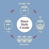 Vista 9 de Kilner Glassware - Tarro de almacenamiento universal duradero multiusos con tapa hermética, 28-3/4 onzas líquidas, 1 EA, transparente