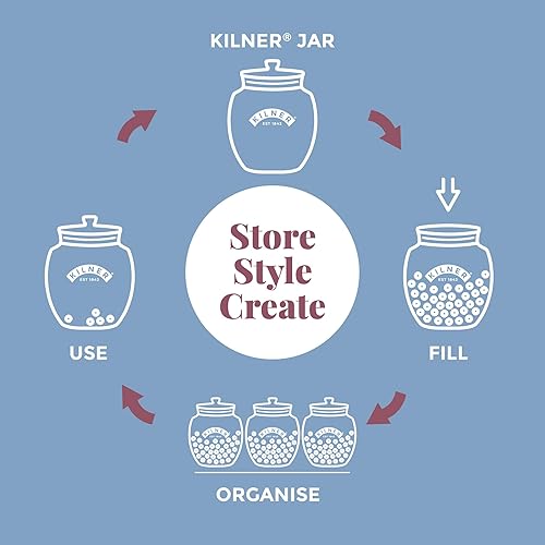 Miniatura 9 de Kilner Glassware - Tarro de almacenamiento universal duradero multiusos con tapa hermética, 28-34 onzas líquidas, 1 EA, transparente