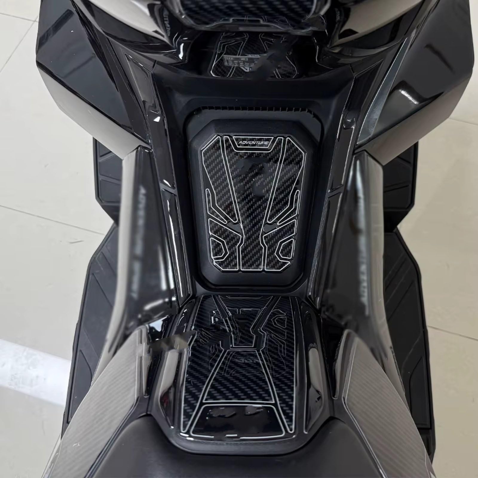 Compatibile Con ADV350 2022 2023 2024 2025 Carbon Look 3D Gel Moto Rilievo Del Serbatoio Del Carburante Protector Decal Impermeabile Antiscivolo Serbatoio(Fuel tank kit)