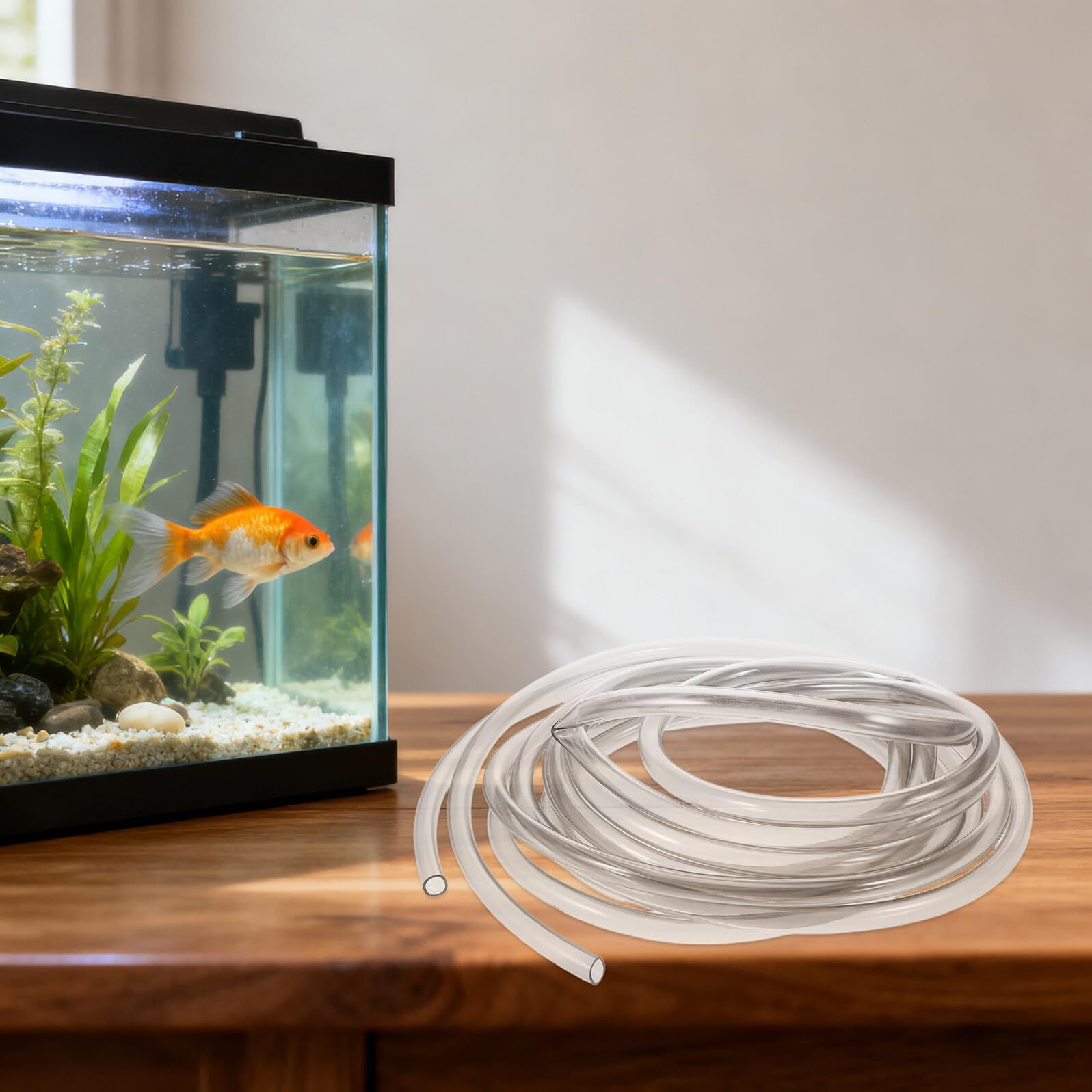 TOYANDONA Kit de Limpieza para Acuarios Adecuado para Cambio de Agua con Manguera Flexible de 5 M y Clip de Sujeción y Limpieza de Grava en Peceras de Agua y Salada