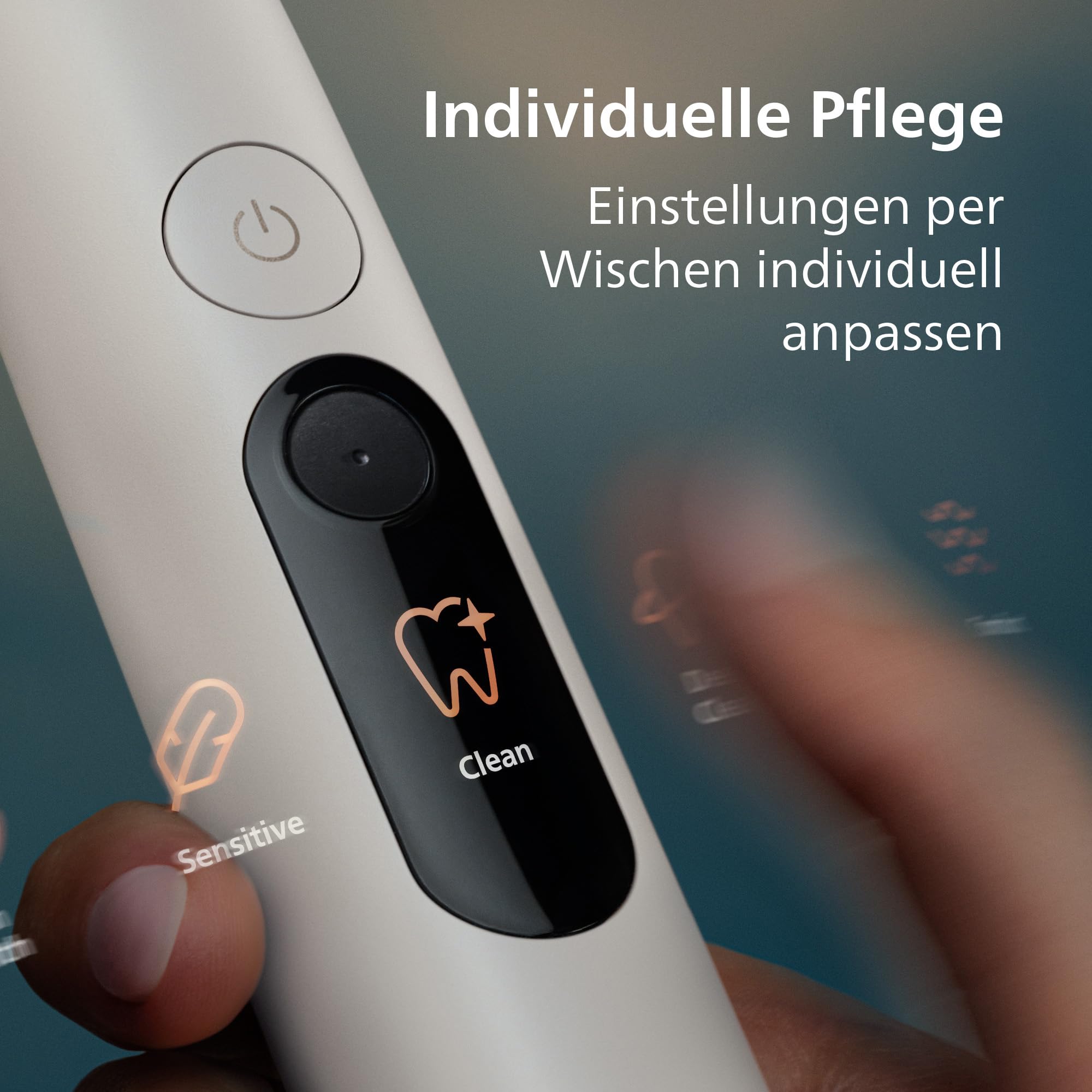 Philips Sonicare Next-Generation DiamondClean 8000 elektrische Zahnbürste - mit intelligenter Andruckkontrolle und 15 Einstellungen, Pulverweiß, HX8311/11