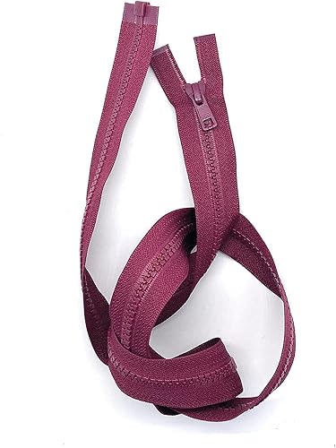 Miniatura 5 de YKK Cremallera Vislon para chaqueta de 24 pulgadas, 5 partes inferiores de plástico moldeado, peso medio por cada uno (color seleccionado) (marrón