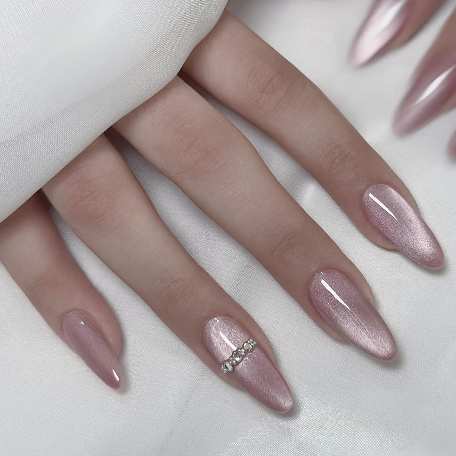 Crystal Cat Eye Gel Polish Kits Magnetic Nail Polish Set Holographic Cats Eyes Gel Nail Polish Shiny Diamond Glitter with Magnet Stick,#40-1