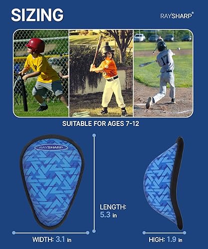 Miniatura 7 de Copa de béisbol para niños jóvenes, copa protectora de espuma suave de 7 a 12 años, copa atlética para fútbol, lacrosse, hockey, artes marciales