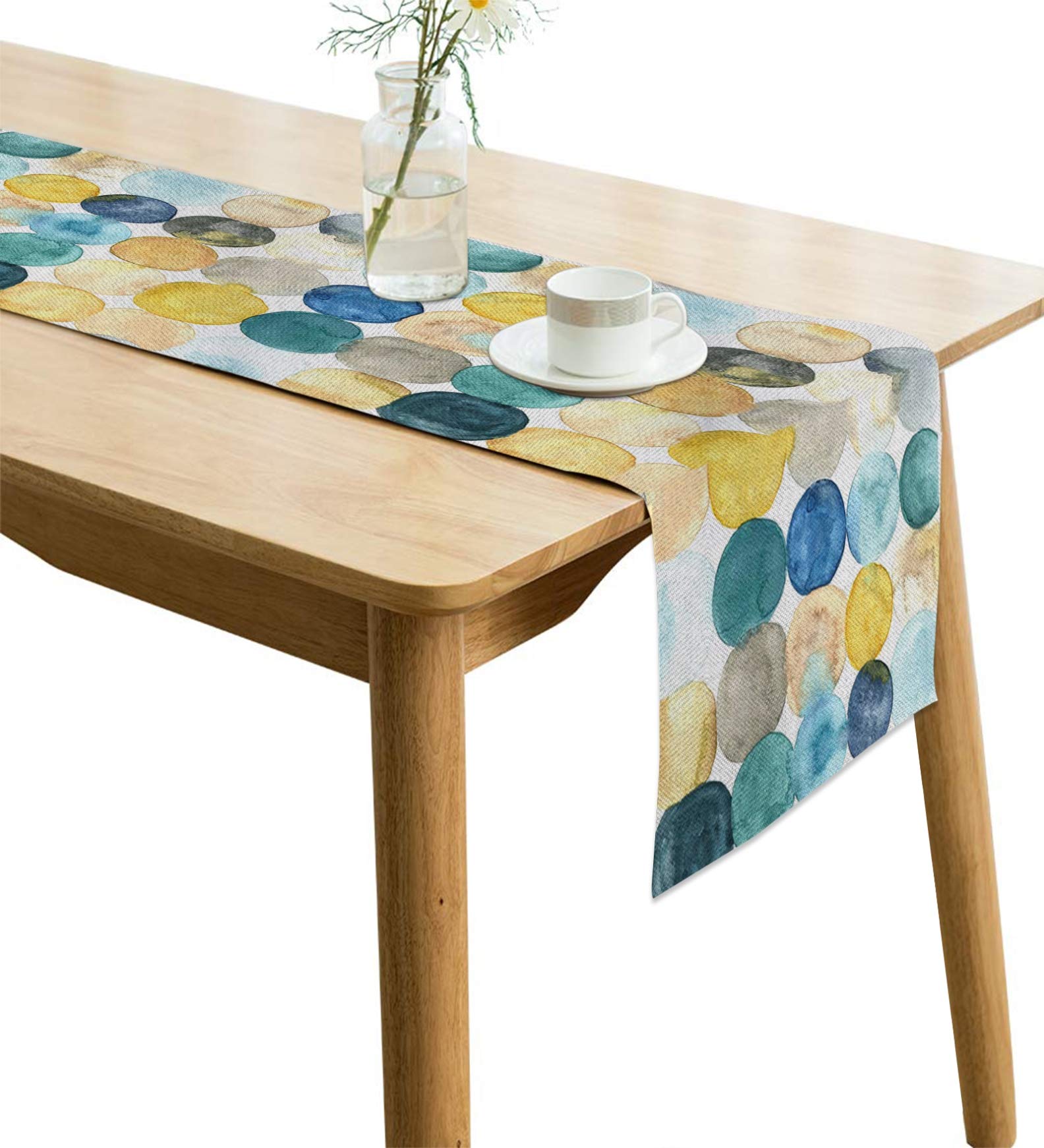 Jute Table Runner Heat Resistant Dining Table Runner for 6 Seater 12 Inches × 84 Inches AATR0051