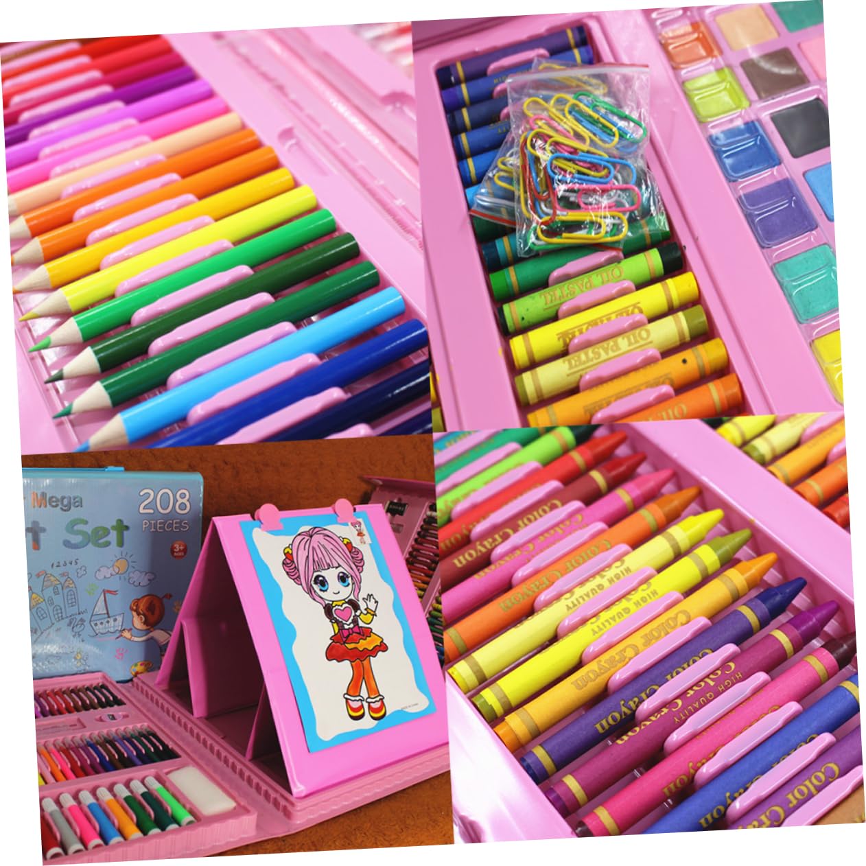 Ciieeo 208piezas Rotuladores De Gel Fluorescentes Para Dibujo y Pintura Neón Para Manualidades y Escritura Creativa