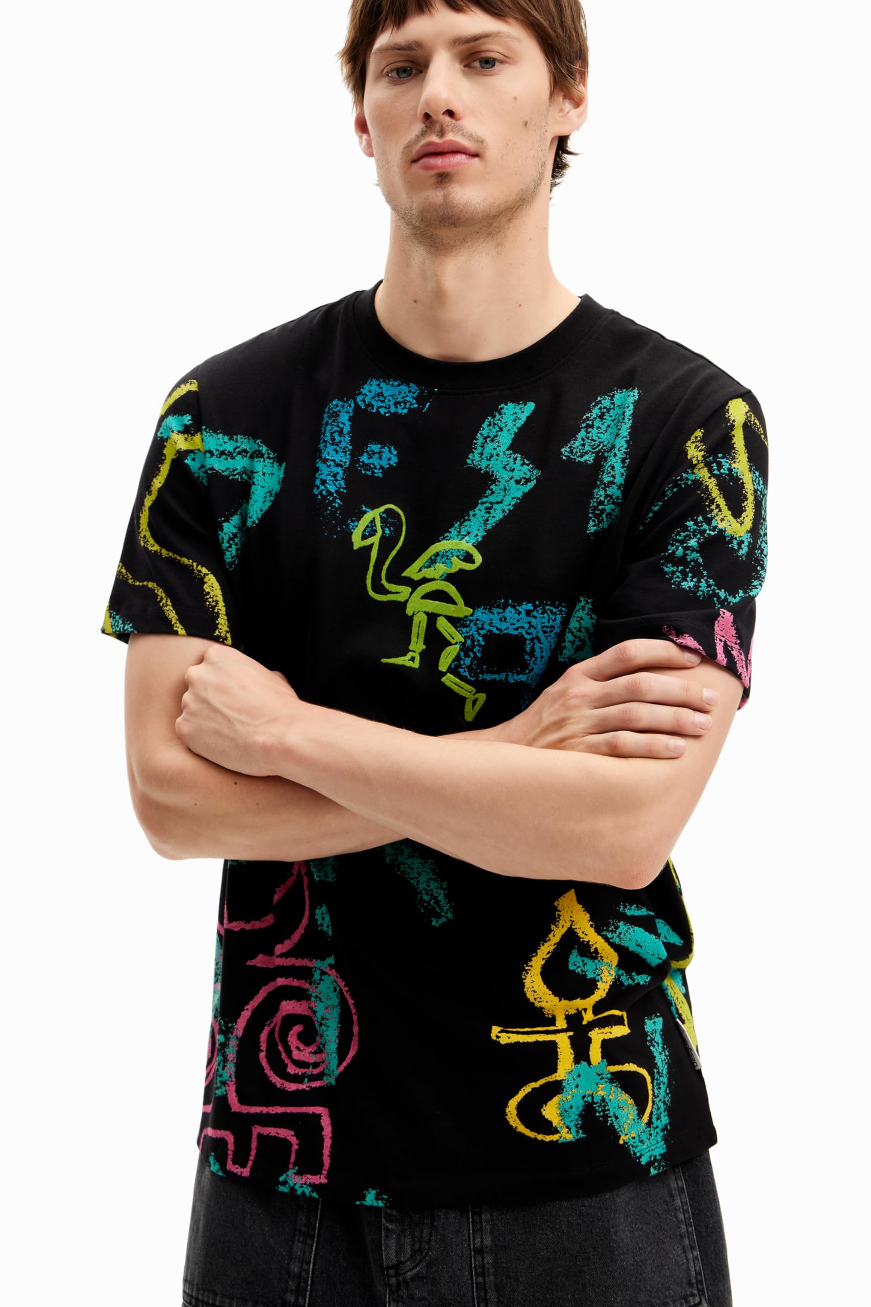 Desigual Camiseta de Manga Corta de Punto para Hombre Camiseta Hombre