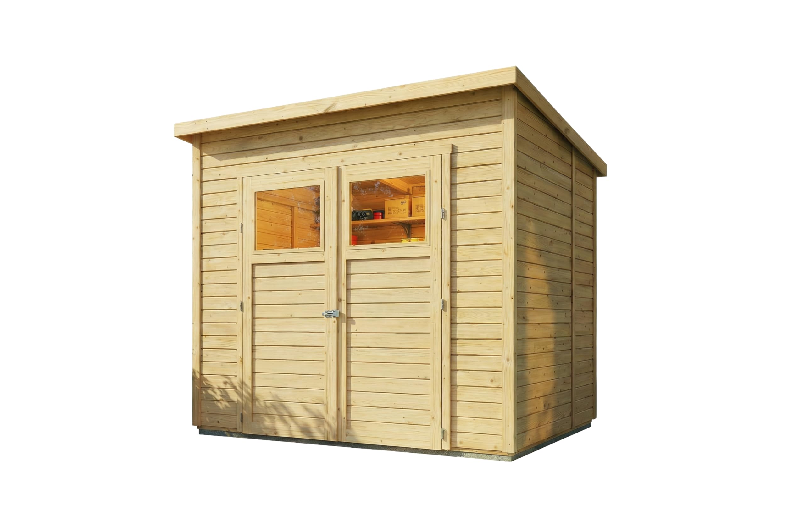 Alpholz Gerätehaus Set Mollie 251x199cm inkl. Boden, Dacheindeckung
