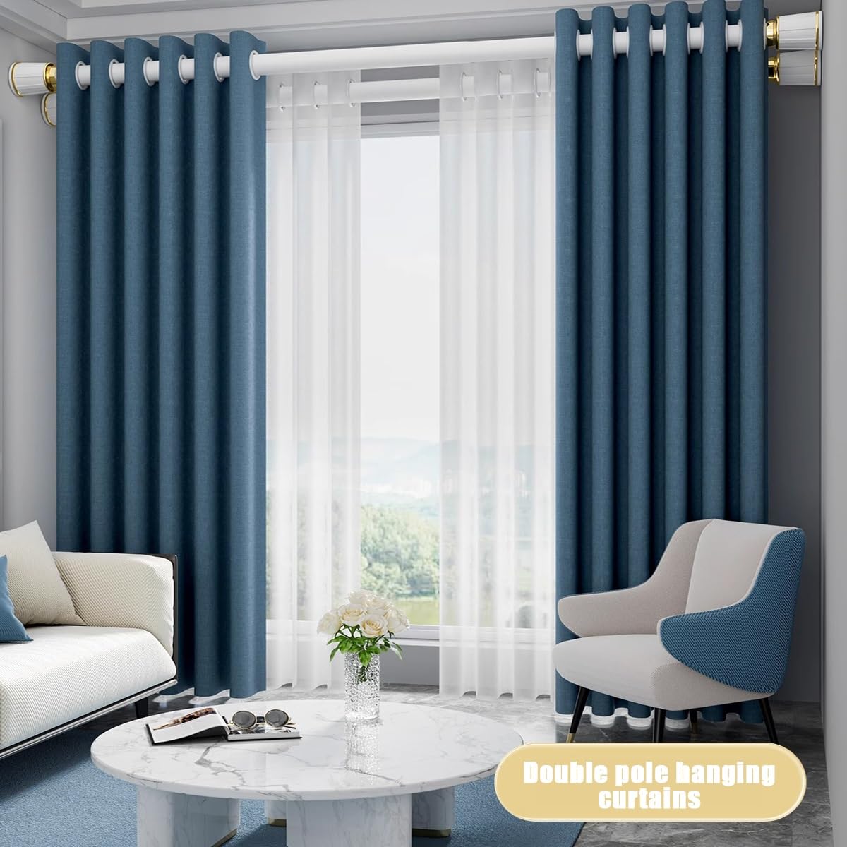 Barra de acero inoxidable de alta calidad ajustable de 40 a 500 cm, 3 m de diámetro, ideal para armario, ducha, separador de ambientes (color acero inoxidable)