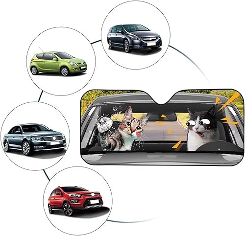 Miniatura 6 de Parasol para parabrisas de automóvil con estampado de mariposas y girasoles, mantiene el vehículo fresco, protege tu automóvil del calor solar y el