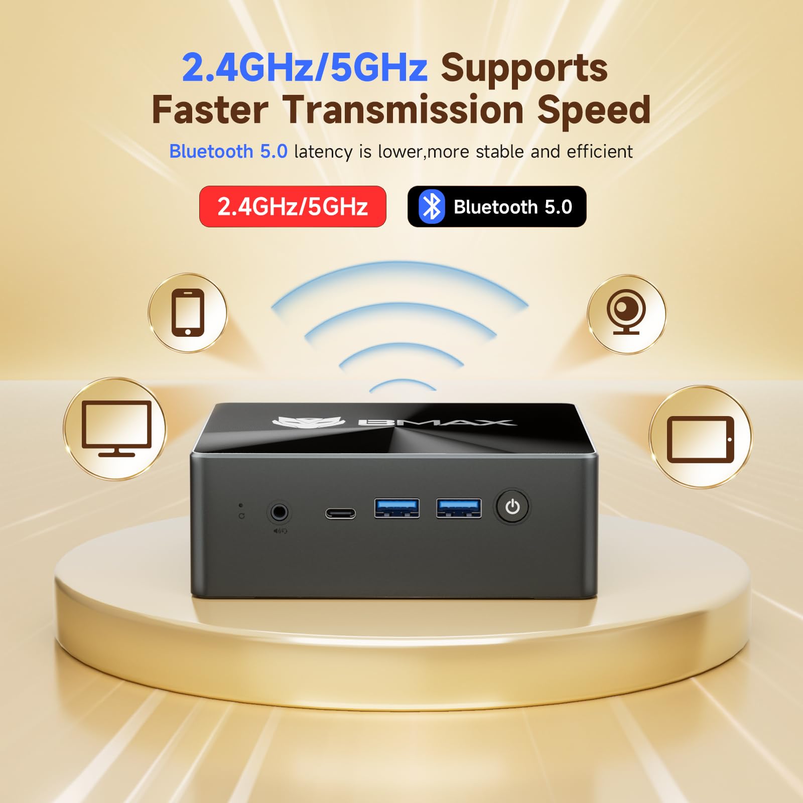 Amazon.com: Bmax Mini PC B8 Plus Intel Core i5-12600H (hasta 4.5 