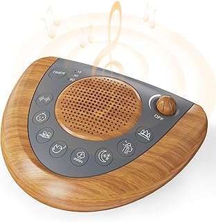 Sleep Sound Machine, Portable Battery Powered Noise Machine with 36 Soothing Sounds, USB Charger, Auto-Off Timer, Adjustable Volume, Headphone Jack for Baby, Kid, Adult