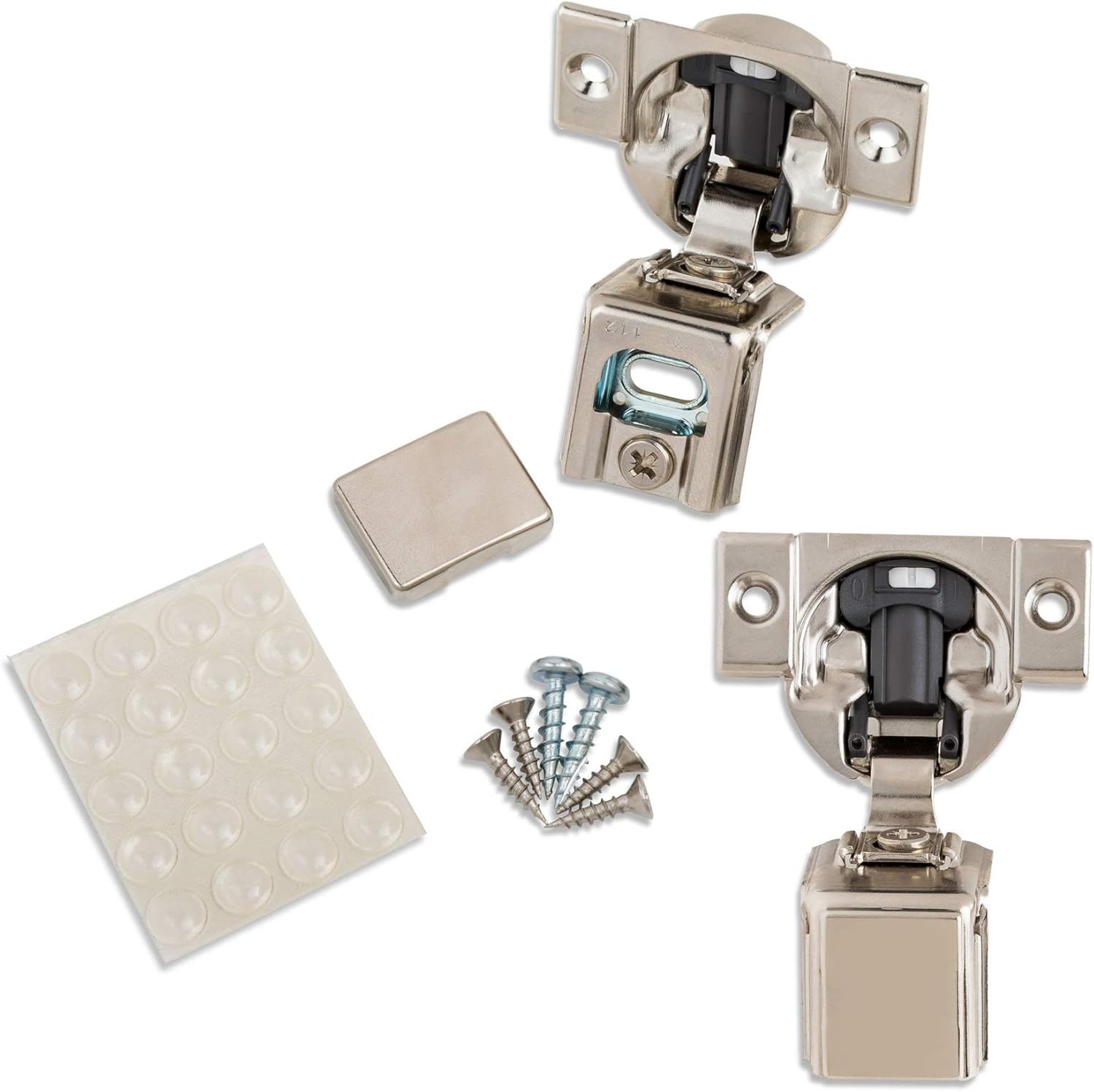 Buy 1 get 1 Blum (20 Pack) 1-1/2 Overlay Soft Close Hinge 39C355B.24 105° Blumotion with Screws, Cover Caps, ProCabinetBumpers Bumpers