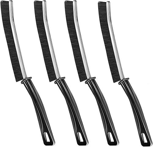 TODKISS - Cepillo de limpieza de hendiduras de cerdas duras, cepillo de limpieza de hendiduras pequeñas para uso doméstico, cepillo de limpieza