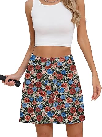 Heymoments Womens Active Performance Skort Lightweight Skirt for Running Tennis Golf Workout Sports