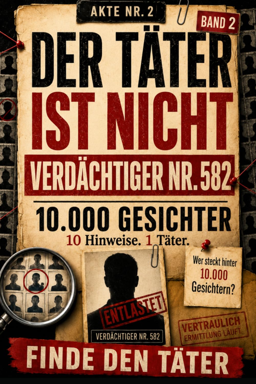 Der Täter ist nicht Verdächtiger Nr. 582: 10.000 Gesichter, 10 Hinweise, 1 Täter – Interaktives Krimi-Rätselbuch mit Beobachtung, Logik und Deduktion