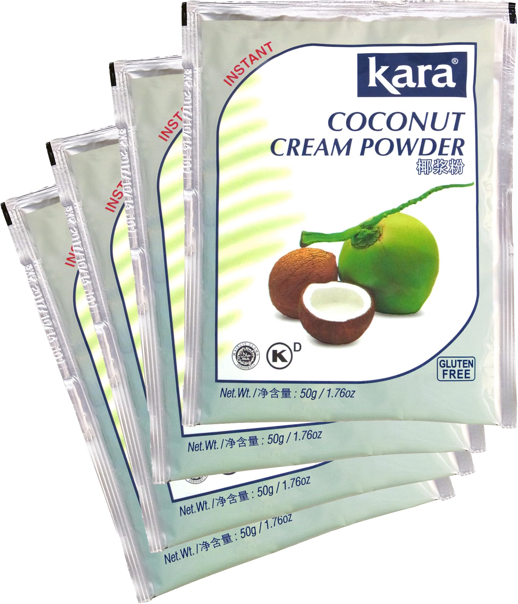 カラ ココナッツクリームパウダー 50g (INSTANT Coconut Cream Powder)×4個