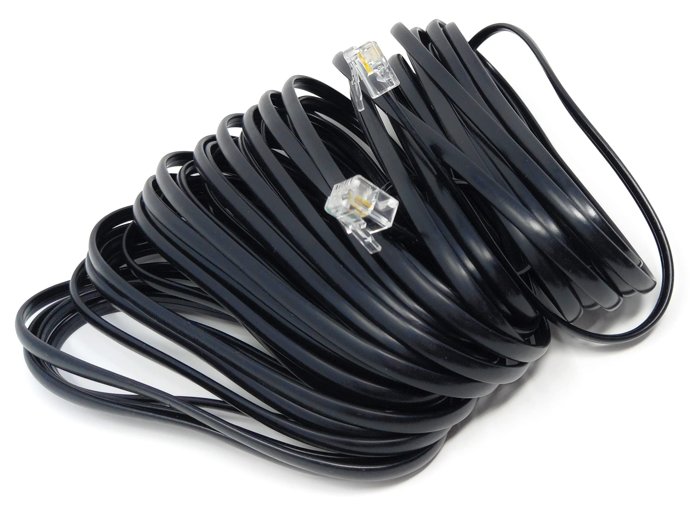 DRUT 10m RJ11 to RJ11 Telephone Landline Cable ADSL (6P4C) Flat Lead High Speed BT Internet Broadband Male to Male Router - Image 3