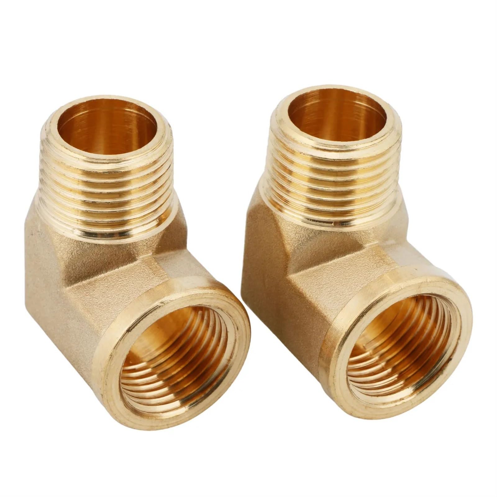 Raccordo A Gomito A 90 Gradi Per Tubi Solido 2 pezzi gomito da 90 gradi in ottone raccordo for tubo da 1/2 "NPT maschio a 1/2" NPT femmina Raccordo A Gomito