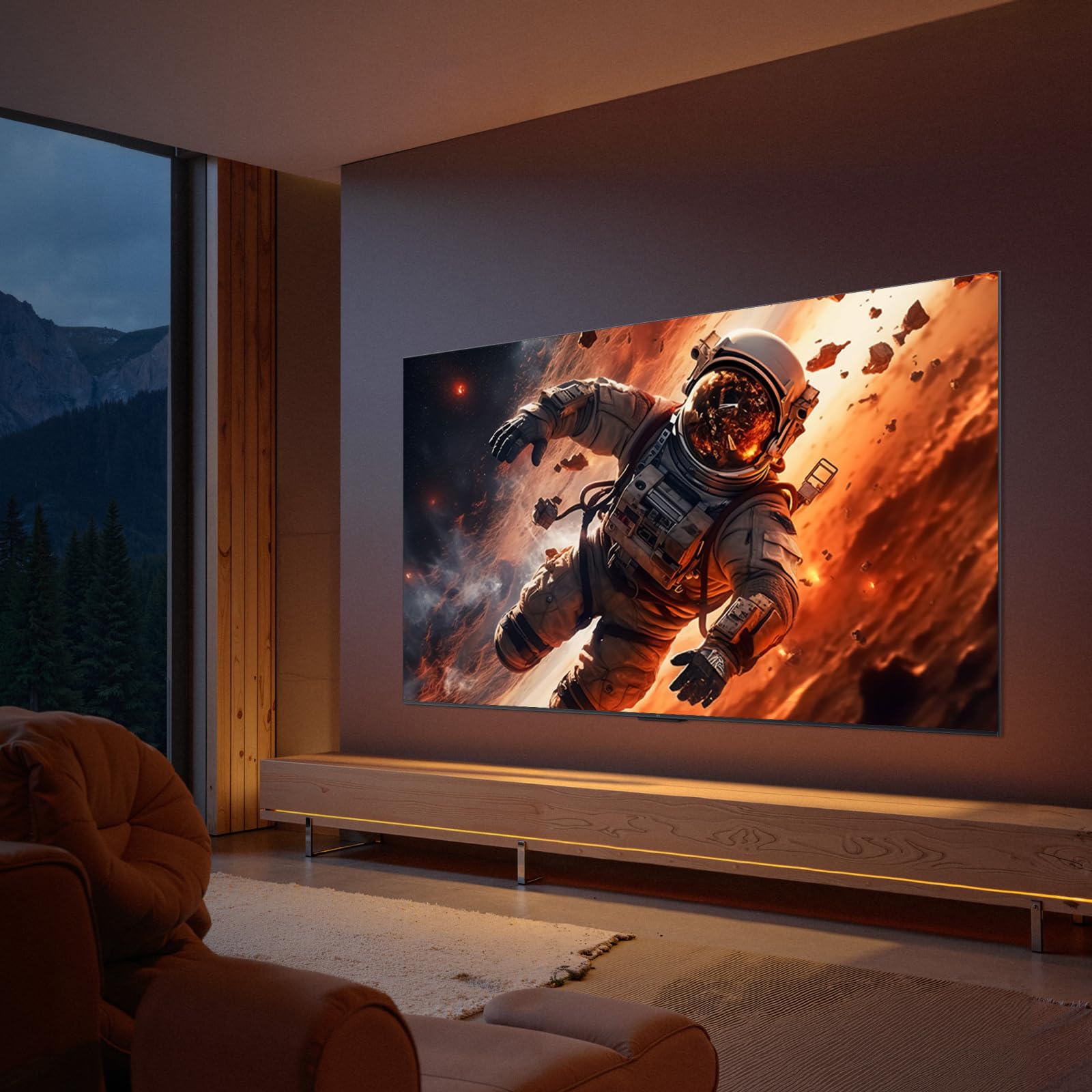 TCL 65Q7D Pro 65” SQD-Mini LED TV, 4K HDR 2000 nits, 646 Zones de Gradation, Google TV, Dolby Vision IQ & Atmos, 2.1 Onkyo, 144Hz, Apple AirPlay 2 & Alexa