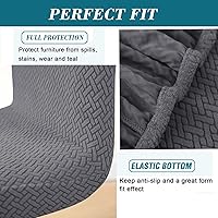 Vista 4 de HFCNMY Fundas para taburetes de bar con respaldo, paquete de 2 fundas elásticas para taburetes de bar, fundas de taburete de bar jacquard, fundas