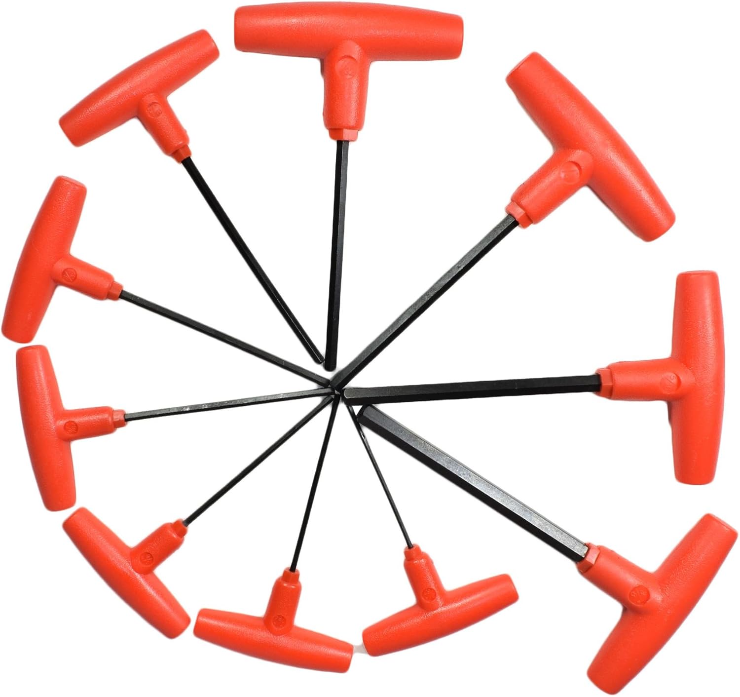 Imperial AF SAE Allen Allan Hex T Bar T handle Set 10pcs 3/32” – 3/8” In Rack