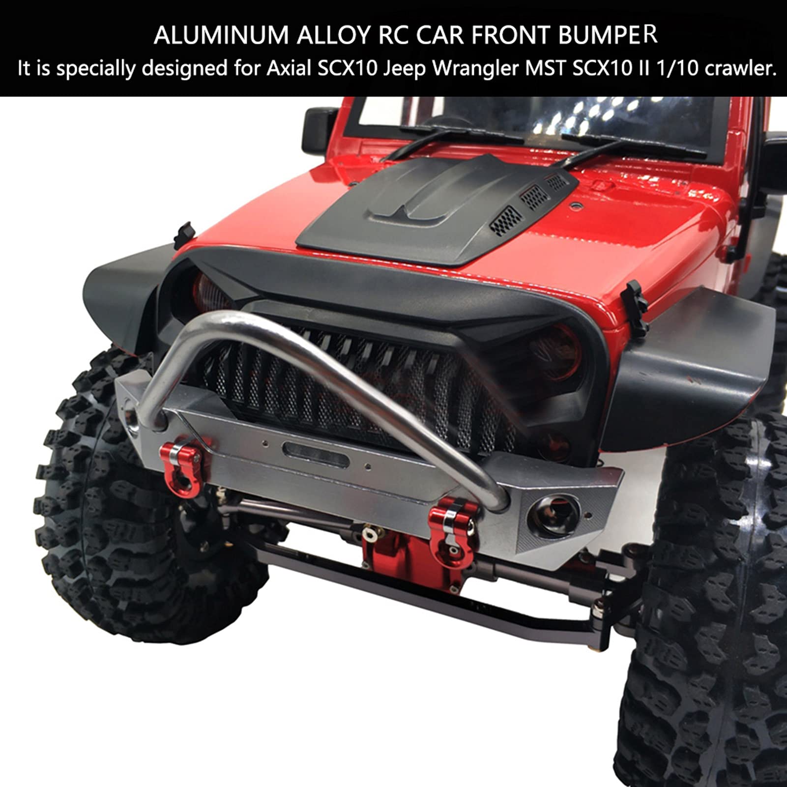 RiToEasysports Paraurti Anteriore Per Auto RC 1/10 - Ricambio In Plastica Per ZD Racing, Desert Off Road, Resistente Agli Urti, 5 Pezzi - 2