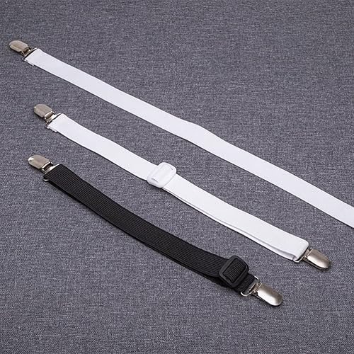 Miniatura 4 de BESPORTBLE Cubrecolchón de plumón tamaño matrimonial, 8 piezas, clips de sábanas ajustables y elásticos para sábanas, soportes de colchón para