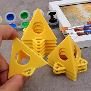 10PCS Woodworking Paint Bracket Set Yellow Painted Plastic Cushion Block Spray Painting Air Dry Coated Triangular Brackets