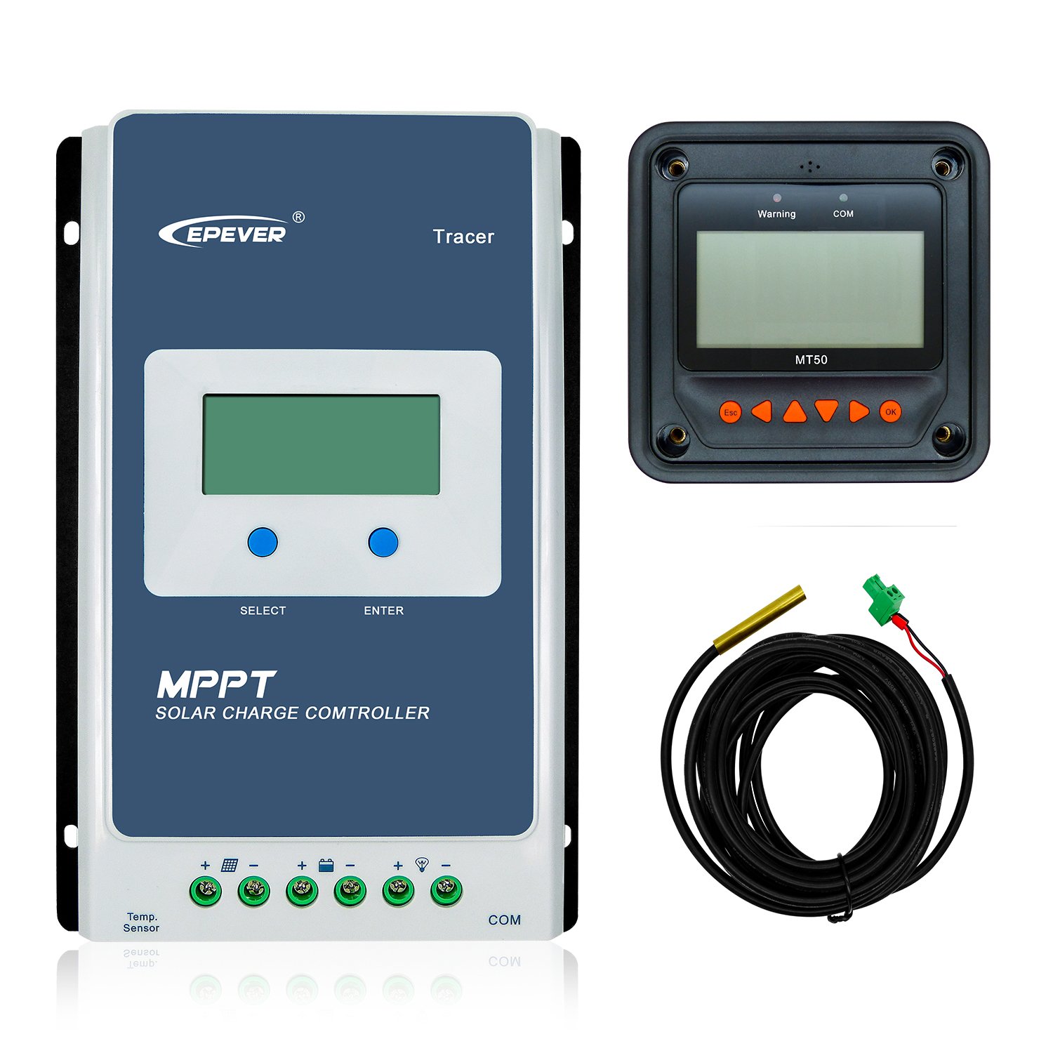 Buy EPEVER MPPT Solar Charge Controller 10A + Remote Meter MT50 + Temp