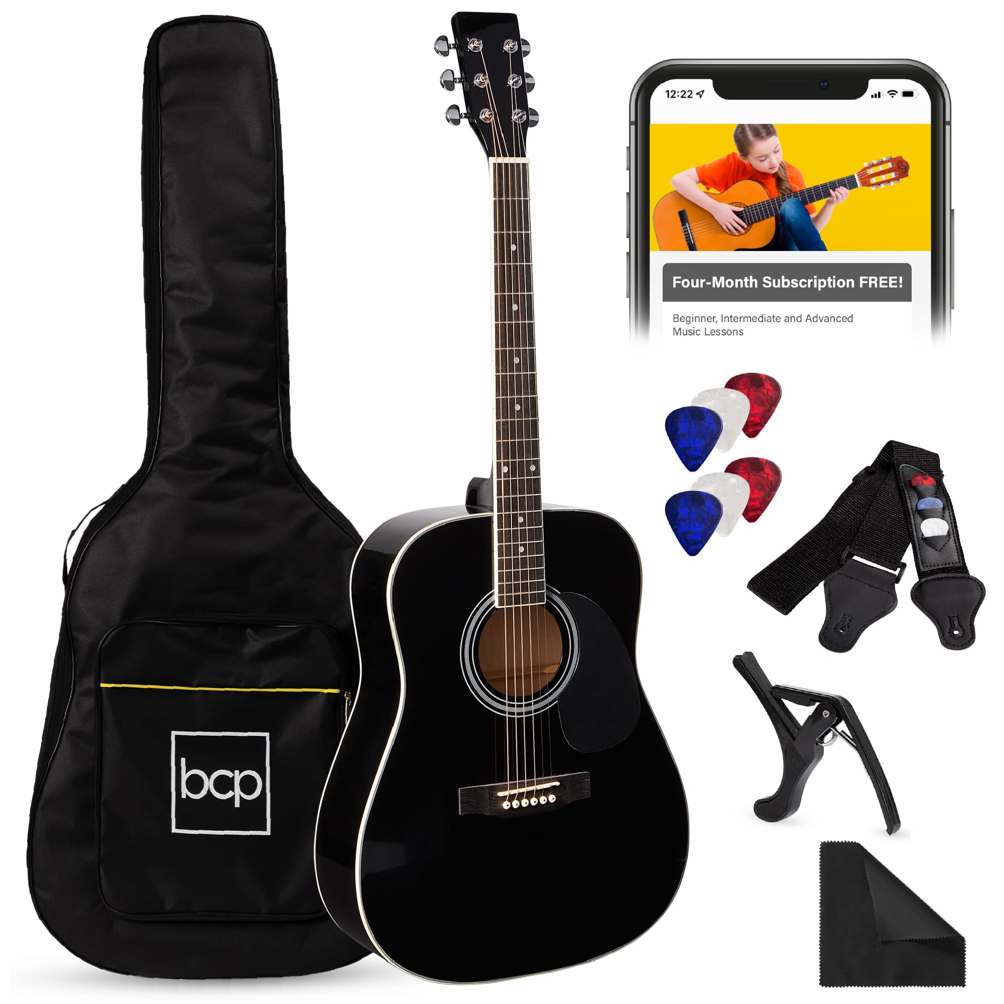 Best Choice Products 41in Full Size Beginner Acoustic Guitar