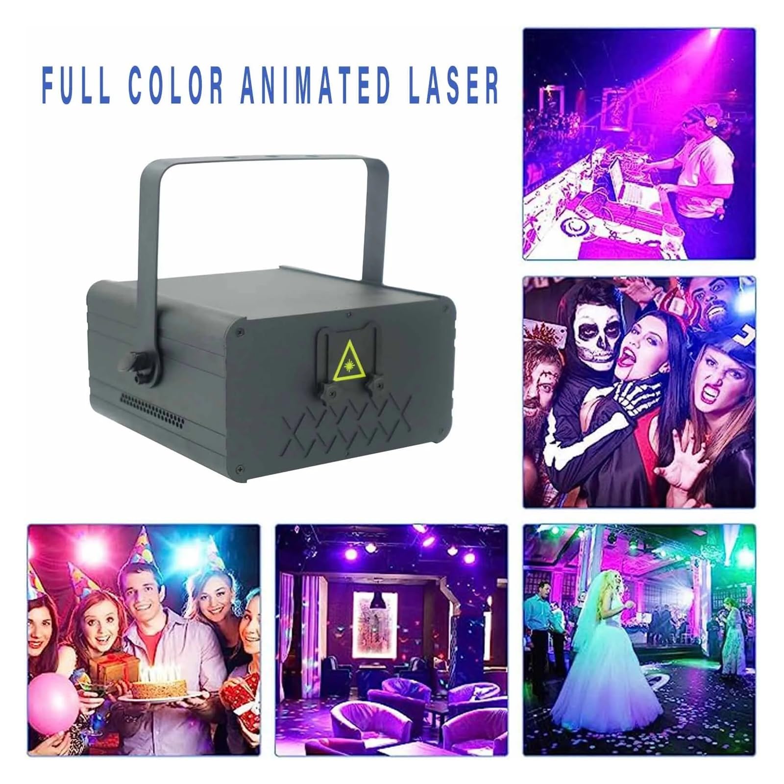 Luci per Feste, Proiettore di controllo musicale DMX512 con effetto di scansione animato a colori a colori da 5 W RGB Bar interno for feste da discoteca DJ