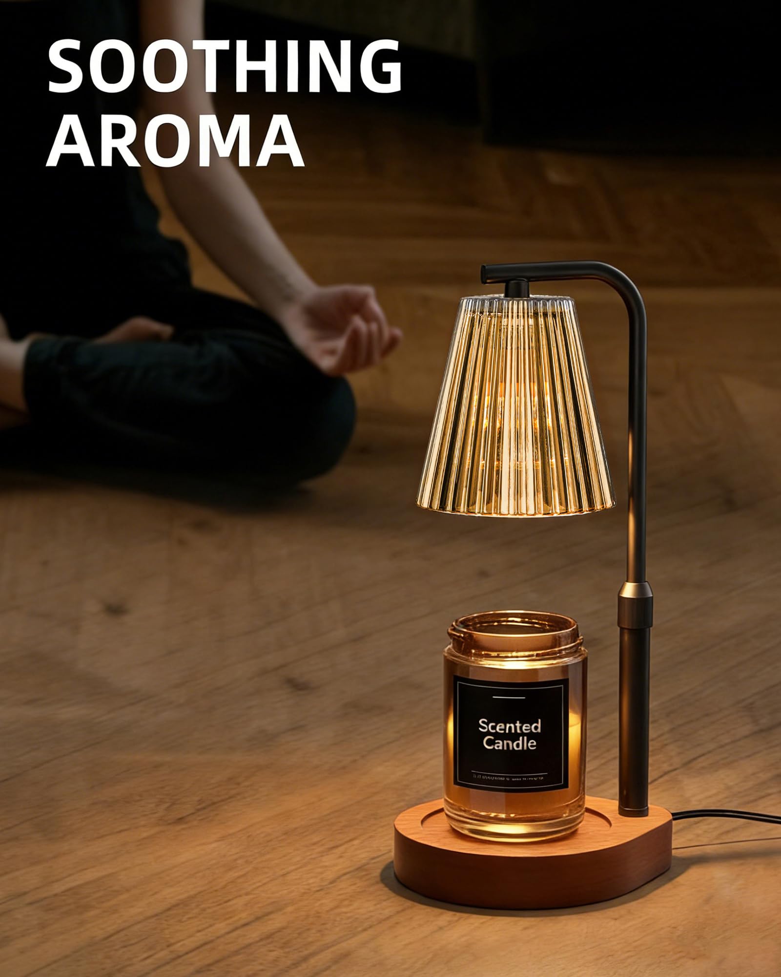 Podgrzewacz do świec z timerem i ściemniaczem do świec Yankee, regulowana wysokość, podgrzewacz świec do świec w słoikach, lampa topiona woskiem do przytulnego wystroju domu i prezentów, szkło