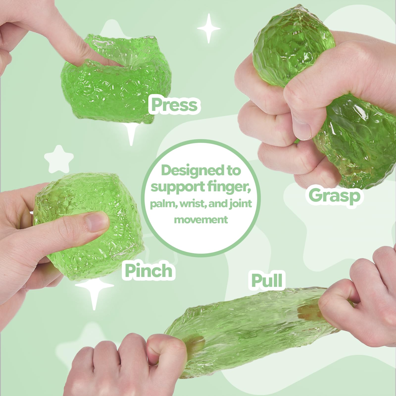 Jiezipeasy Honeycomb Cube Squishy Toy, Soft TPR Gel Stress Relief Squeeze Toy, Slow-Rising Sensory Fidget for Kids & Adults - Image 2