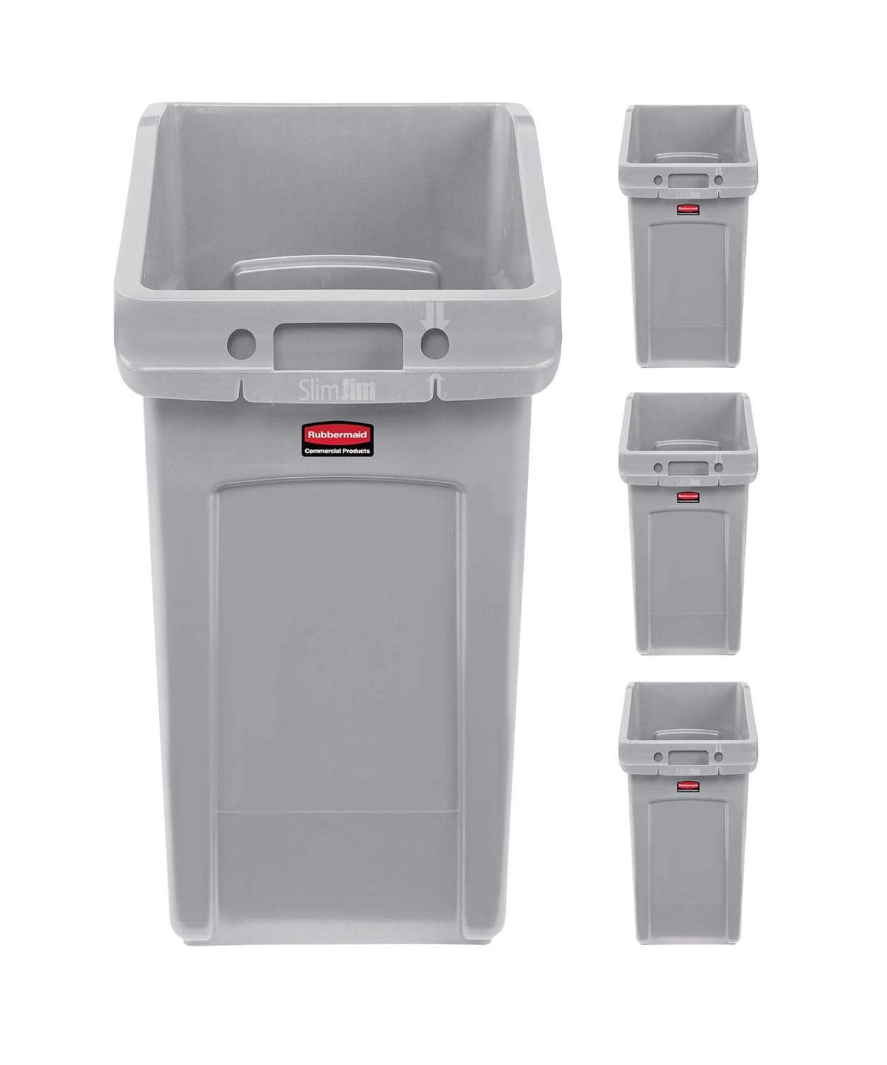 Rubbermaid Commercial Products 2026721 Slim Jim UnderCounter Trash Can with Venting Channels