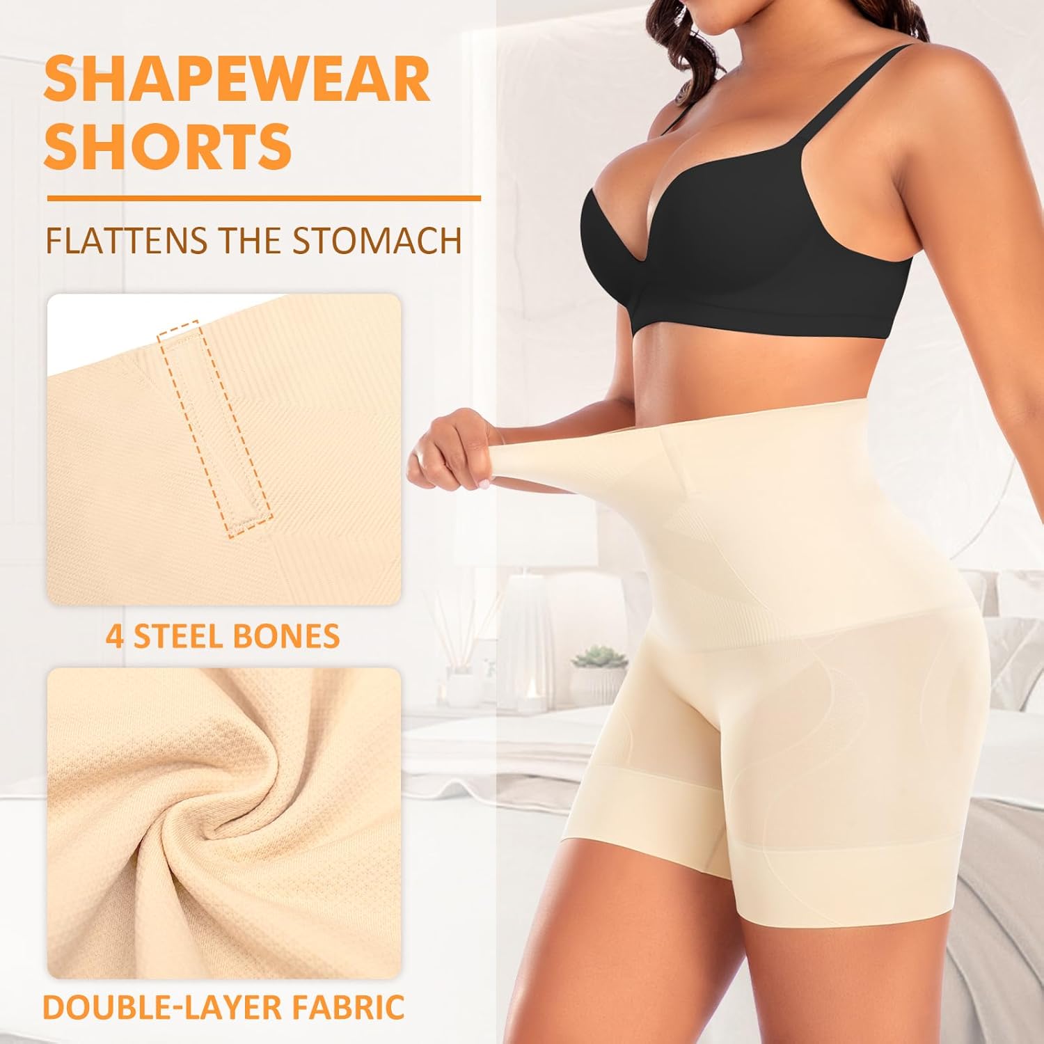 Shapewear Shorts Tummy Control for Women High Waist Body Shaper Under Dress Shaping Shorts Underwear Girdle Panties - Image 3