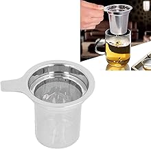 Coadores De Chá Para Chá A Granel Copo único, Filtro De Folhas De Chá De Aço Inoxidável Com Alças Infusores De Chá Para Chá A Granel Filtro De Chá Infusor Cesta De Folha Solta Filtro De Malha Fina Ute