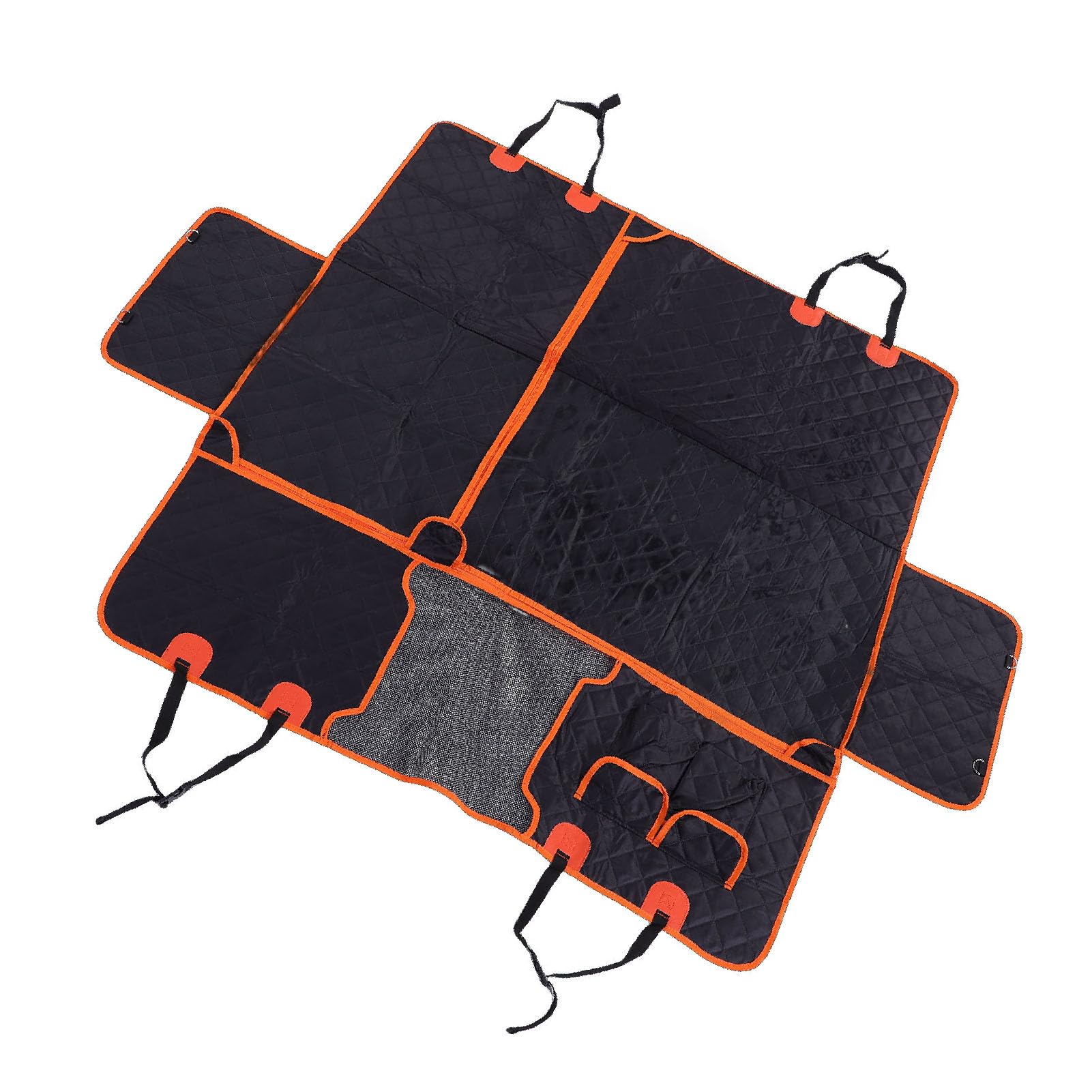 Funda para Asiento de Coche para Perros, Hamaca Impermeable a Prueba de Arañazos con Ventana Transpirable y Material Mejorado, Compatible con Sedanes, Camionetas y SUV, Actúa como (Naranja