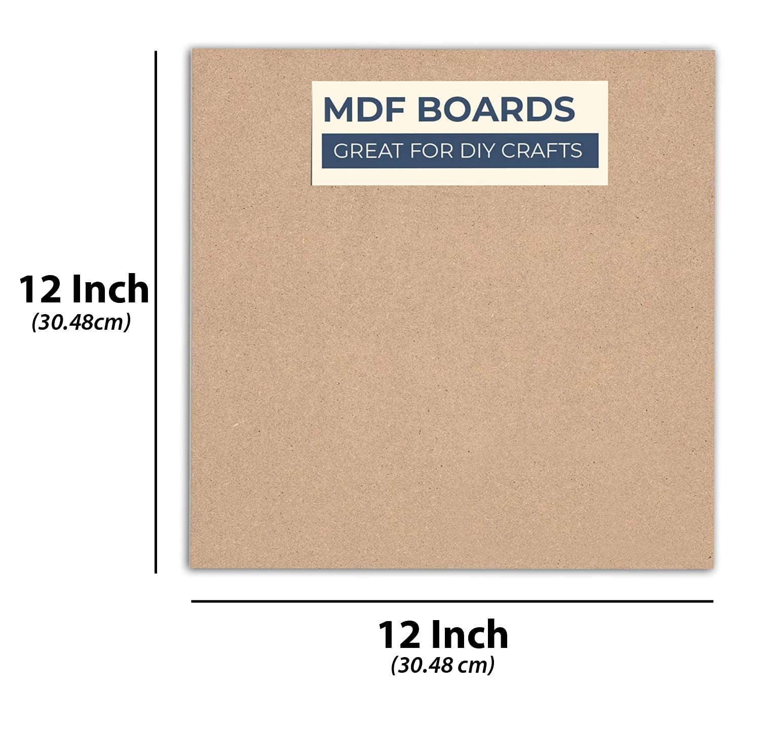 SKYVILLA MDF Boards 3.4mm- Pack of 6 (12"x12") | Durable Wood Sheets for DIY, Art Craft, Painting,Resin,Decoupage Mandala Pyrography | Smooth Finish | Ideal for Creative Projects 1