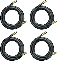 Apache 98398336-C 1/2" x 120" Lightweight Hydraulic Hose with Male Fittings, 4-Pack - 3500 PSI SAE 100R2AT