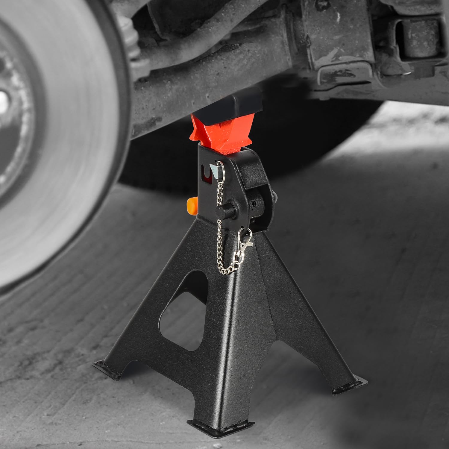 Fiqops Cavalletti di sostegno 3T Capacità di carico Cavalletto di sostegno, Regolabile in altezza 285-430mm, Set di Cavalletti di sostegno Supporti con Perno di sicurezza e Supporti in gomma, Adatto