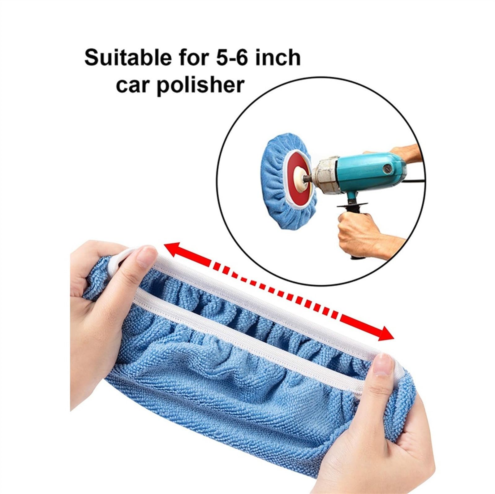 Microfibra Auto 152mm Lucidatura Pulizia Pad Disco Accessorio - Foto 9