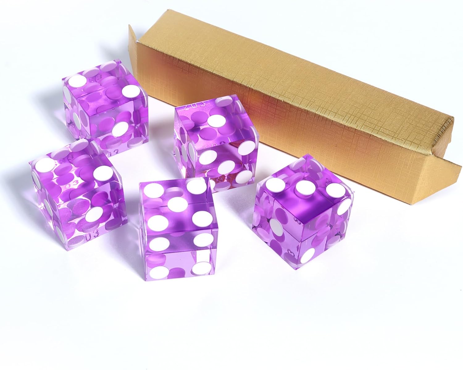 GSE Games & Sports Expert AAA Grade 19 mm Casino Craps Dice Set of 25 with Razor Sharp Edges & Matching Serialized Numbers for RPG, Dice Stacking, Yahtzee Dice Games - Red