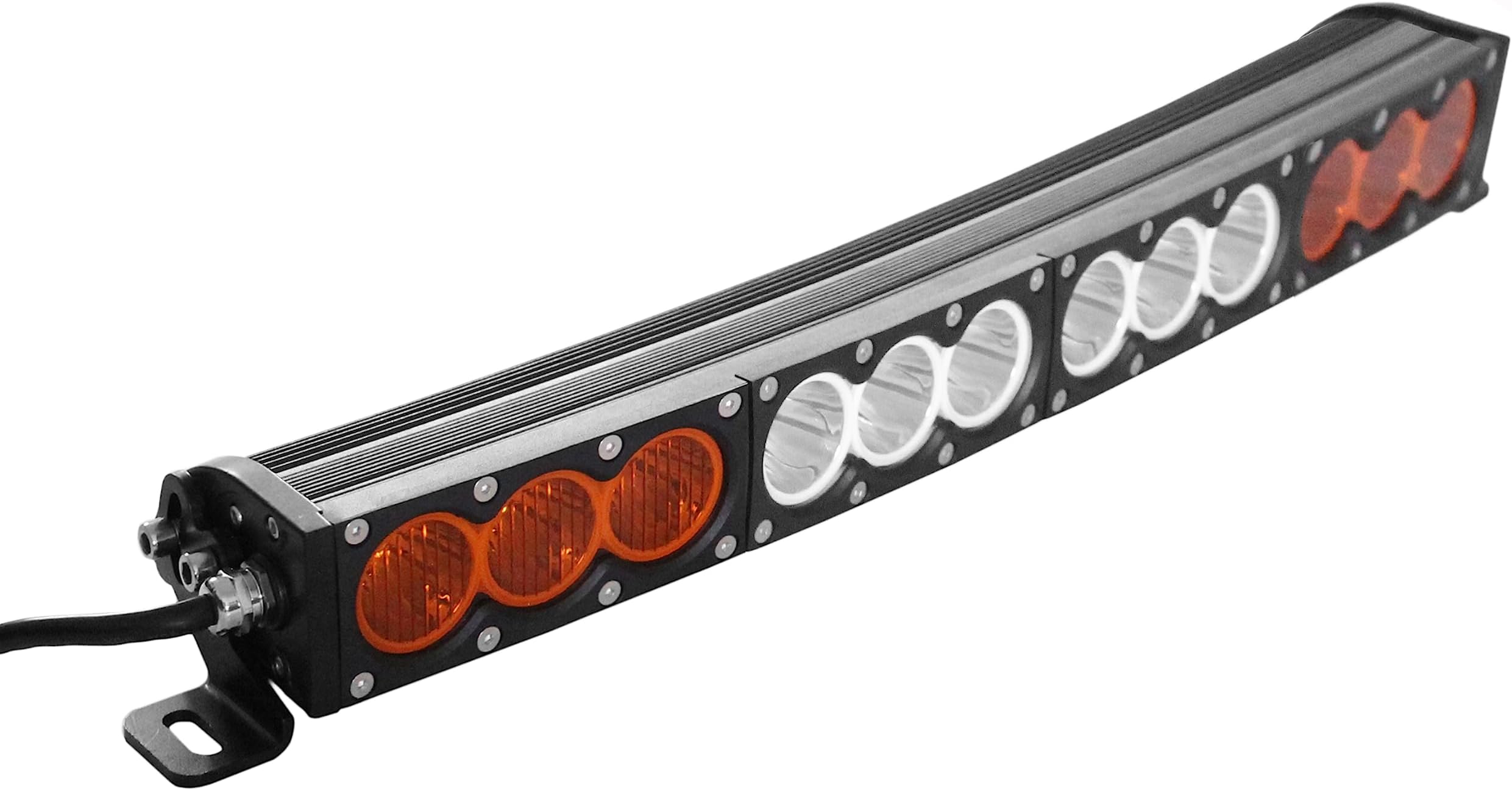 LED Light Bar Curved 22" inch 120W Single Row Off-Road Light Bar Dual Color White Amber Yellow Spot Flood Combo LED Work Diving Lamp Off Road Driving Fog SUV Ute 4x4 4WD Pickup Boat Truck