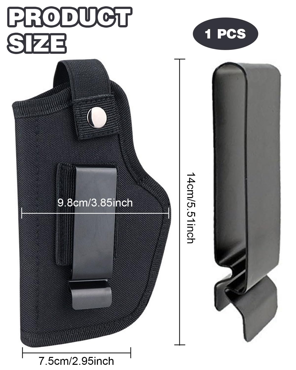 Fondine,Universal Fondine,1 pcs Fondina da cintura per pistola,Fondina per Pistola Nascosta,Borsa Tattica per Pistola in Vita,per trasportare tutte le pistole simili