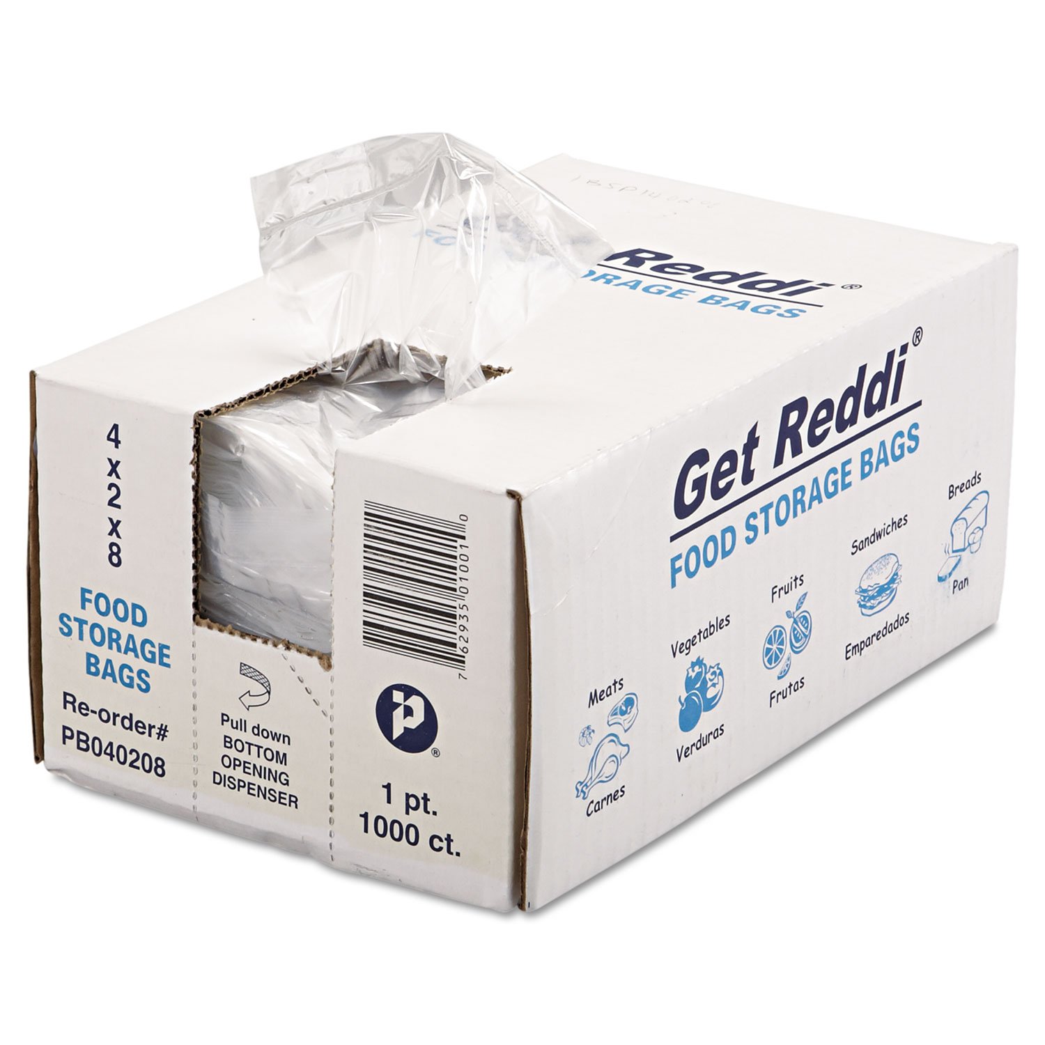 Inteplast Group IBS PB040208 Get Reddi Food & Utility Poly Bag, 4