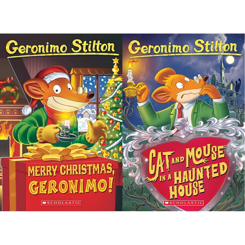 GERONIMO STILTON #12 MERRY CHRISTMAS, GERONIMO! & GERONIMO STILTON #03 CAT AND MOUSE IN A HAUNTED HOUSE