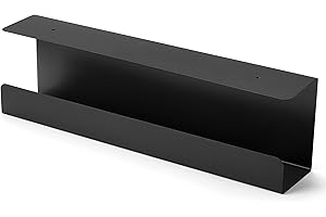 16.5 Inch Under Desk Cable Tray, Metal Cable Management Tray, Desk Cord...