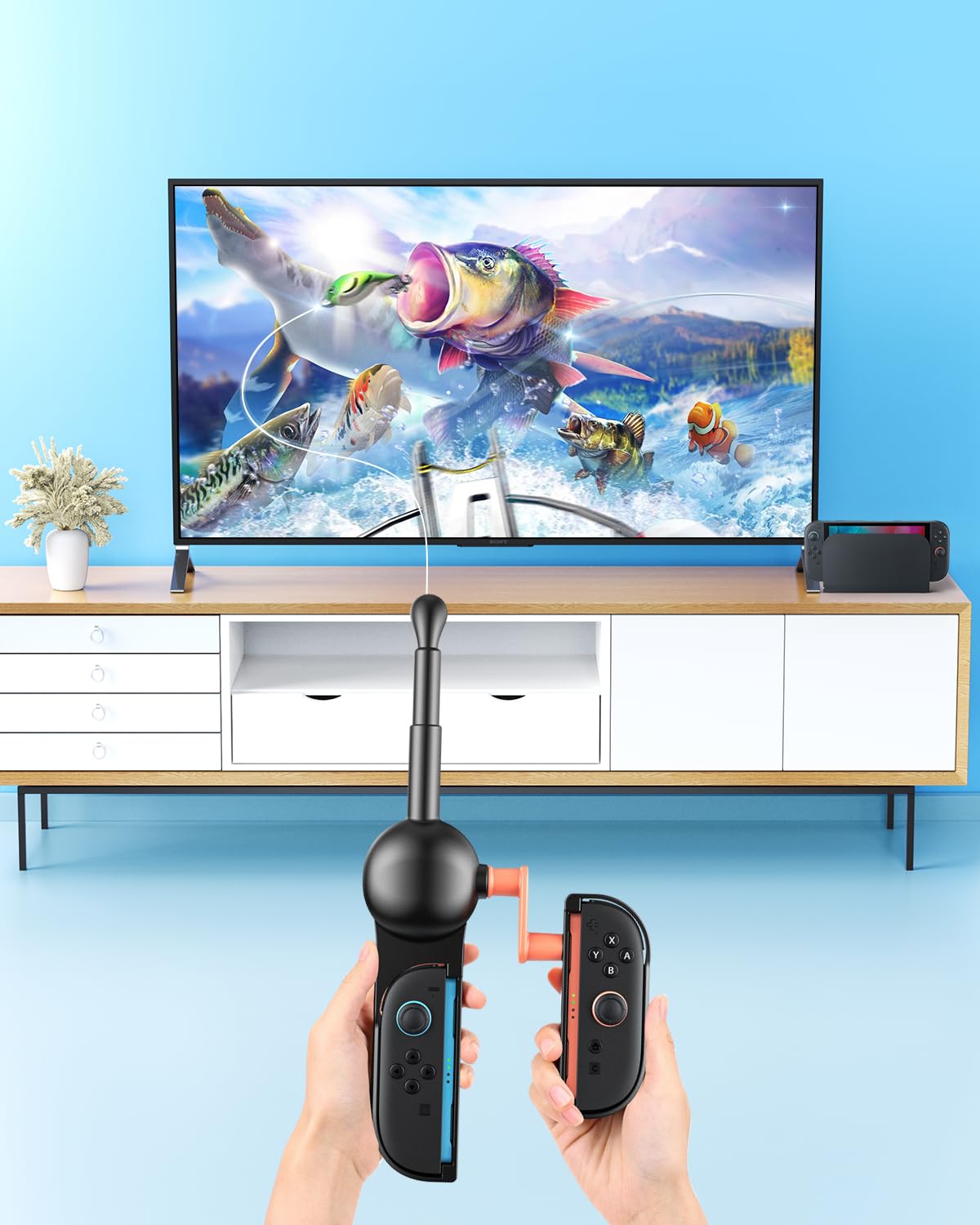 Canne à pêche pour Nintendo Switch 2, accessoires de jeu de pêche pour Switch 2/Switch 1/OLED/Joy Con Bass Pro Shops-the Strike Championship et Legendary Fishing-Standard