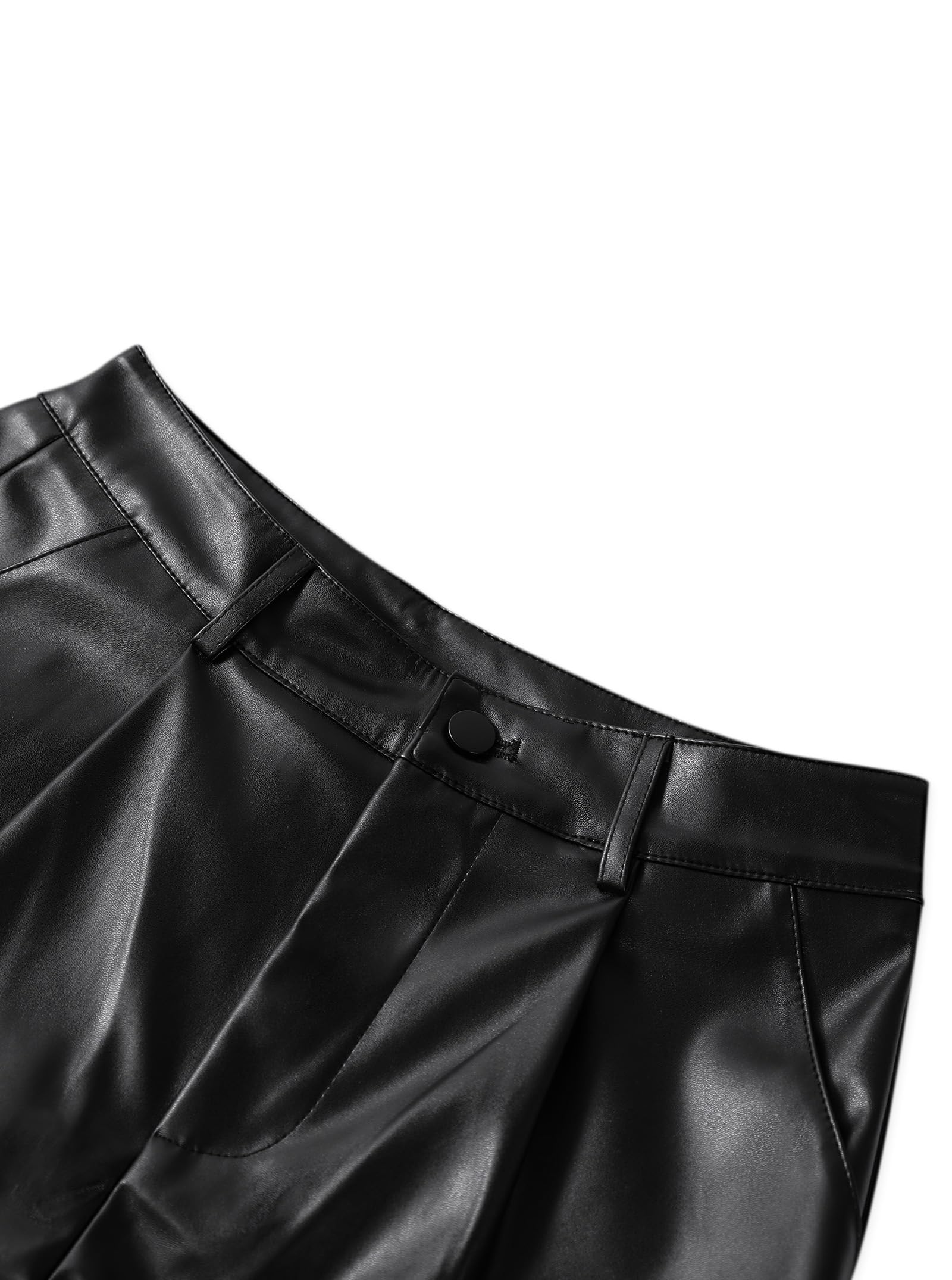 Leather Shorts for Women High Waisted Lace Up Side Stretchy Sexy Mini Booty Short Y2K Rave Club Party Concert Winter